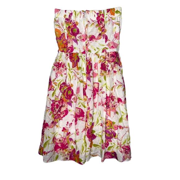 Speechless Strapless Mini Dress Size 7 Cute Retro Floral Style Summer Party - Picture 4 of 8